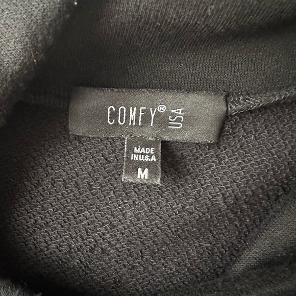 Comfy USA Megan zip-up black cardigan jacket sweater Medium - Picture 10 of 12